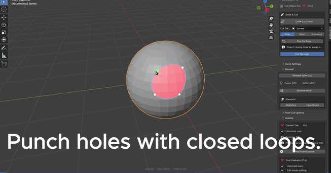 Punch holes with closed loops